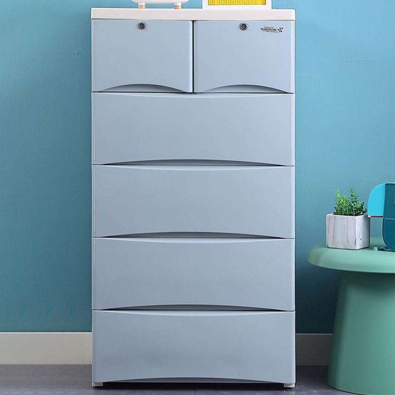 Modern Chest Kids Nightstand Plastic Nursery Dresser with 5/6 Drawers