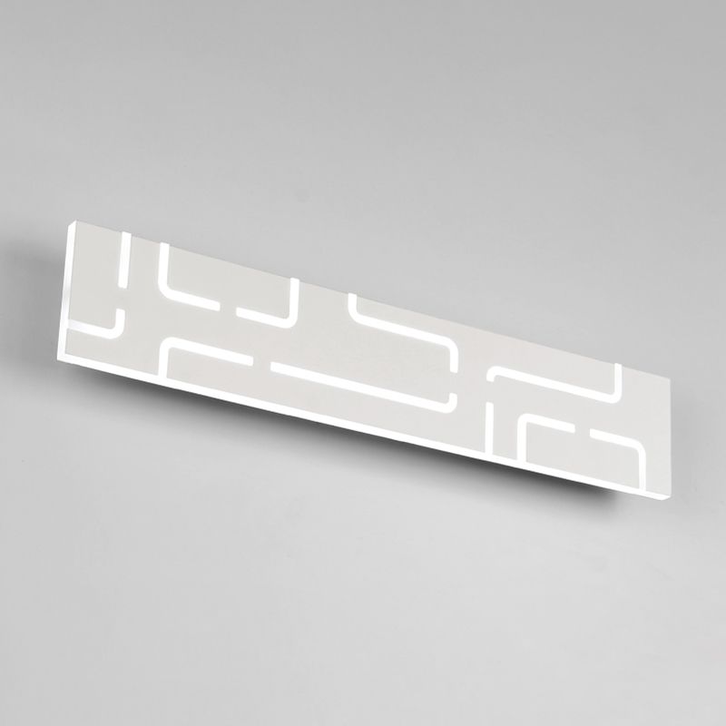 LED Rectangle Bathroom Vanity Lighting White Contemporary Bath Fixture