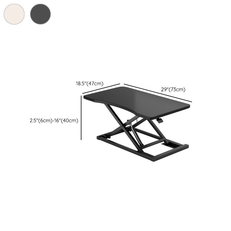 Rectangular Shaped Standing Desk Folding Wood Black/White for Office