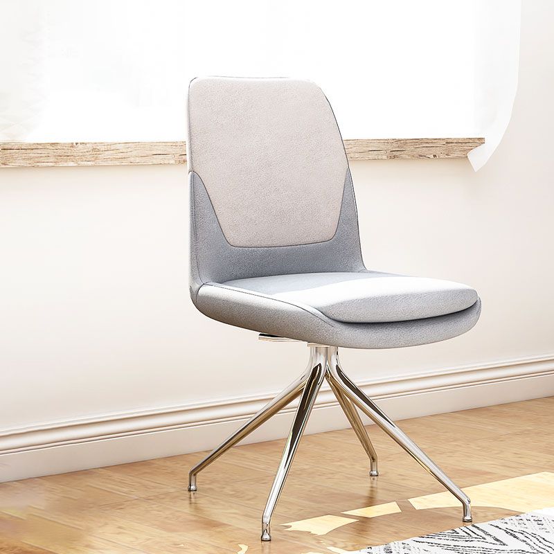 Armless Office Desk Chair Modern Mid Back Upholstered Task Chair