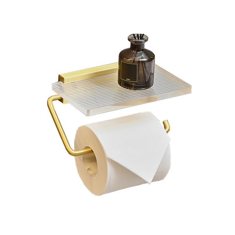 Metal and Acrylic Bathroom Accessory as Individual or as a Set in Gold