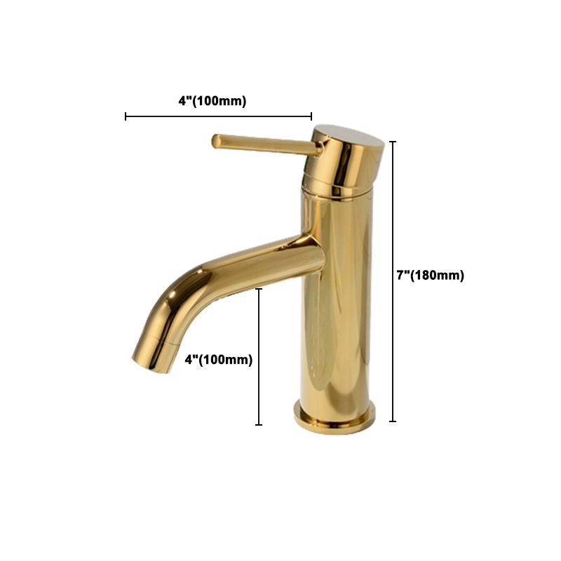 Modern 1-Handle Bathroom Sink Faucet Brushed Gold Vessel Sink Faucet Brass