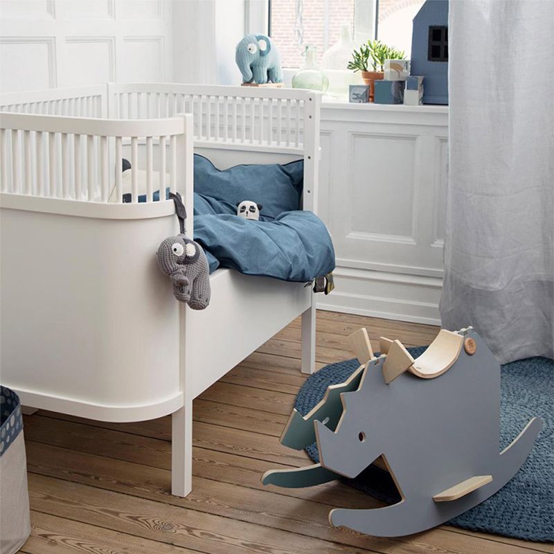 Scandinavian Convertible Crib Baby Crib Birch Wood Nursery Crib