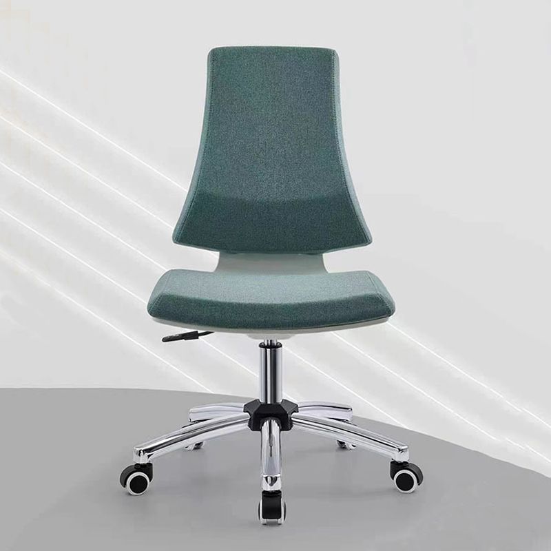 Mid Back Home Office Chair Modern Armless Upholstered Conference Chair