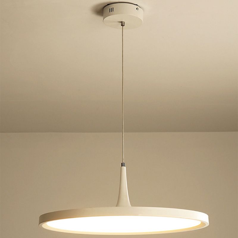 Ultrahin acrylique pendentif minimalisme minimalisme lampe à suspension LED ronde pour le bureau