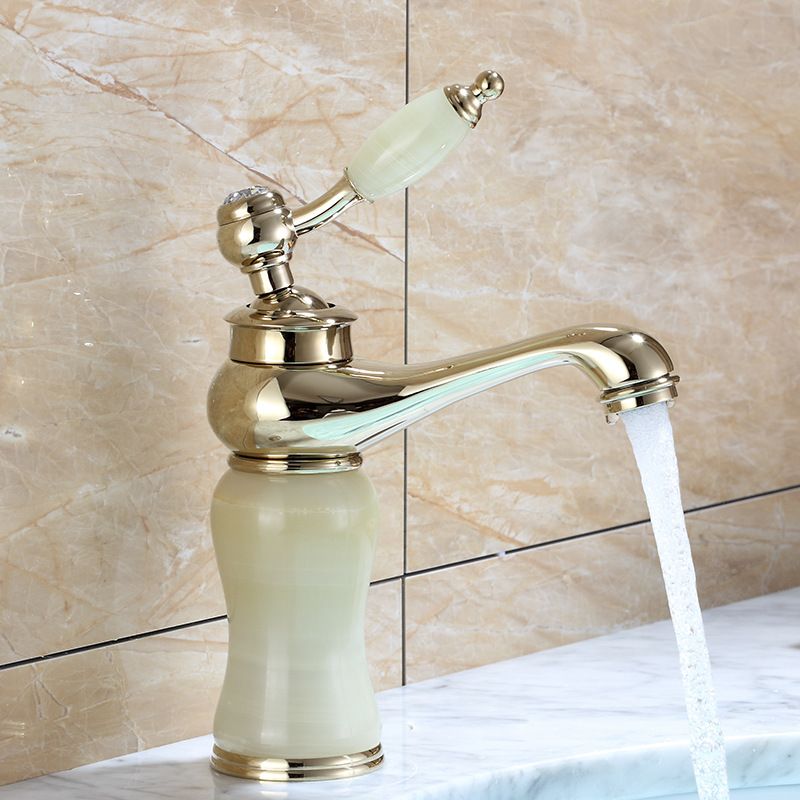 Luxury Vessel Faucet Brass Lever Handles Low Arc Basin Lavatory Faucet