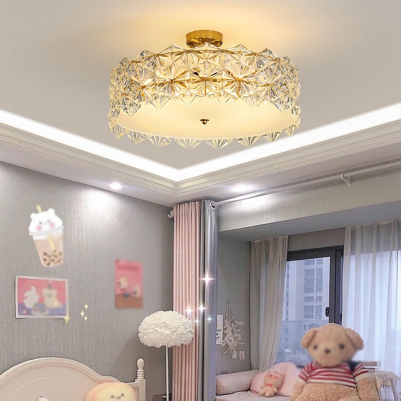 Creative Ceiling Light Modern Glass Flush Mount Light Fixture for Sitting Room