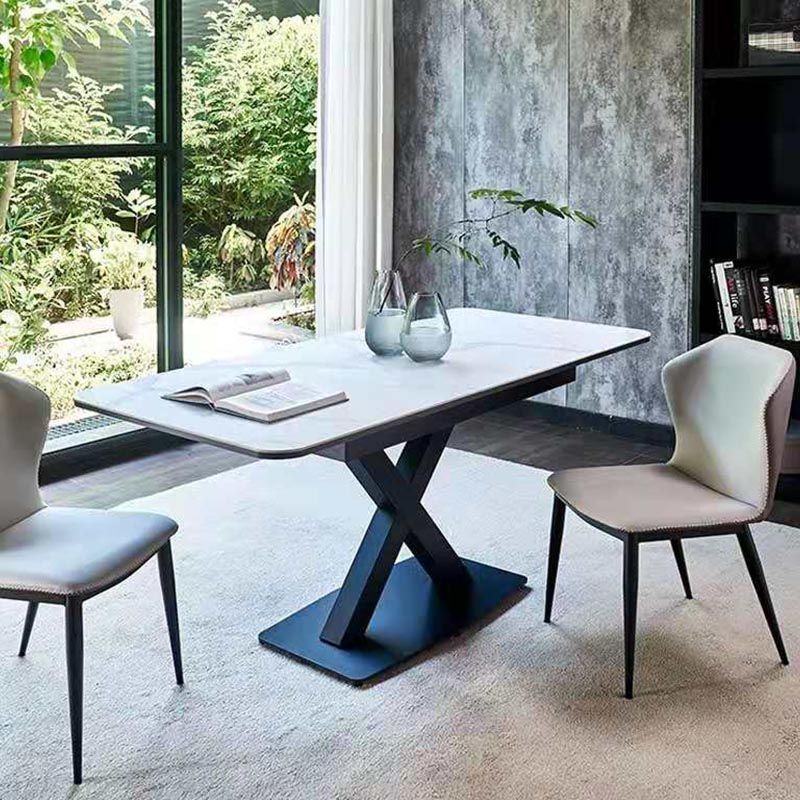 Contemporary Dining Chairs Armless Chairs with Metal Legs for Kitchen