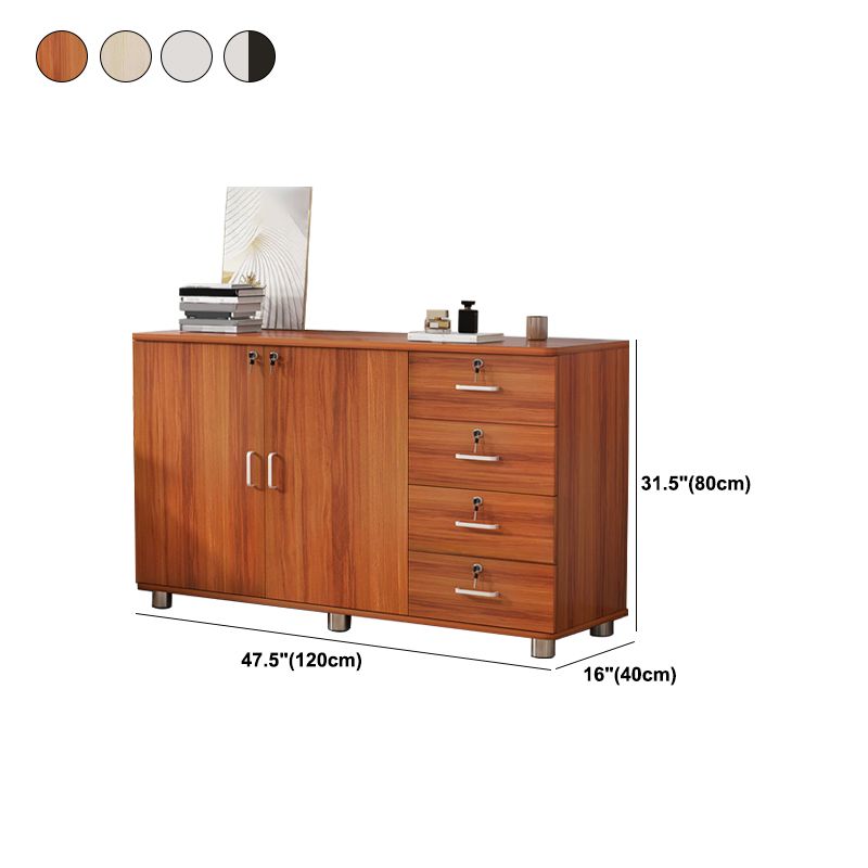 Contemporary Style Lateral Filing Cabinet Metal Filing Cabinet with Lock and Storage