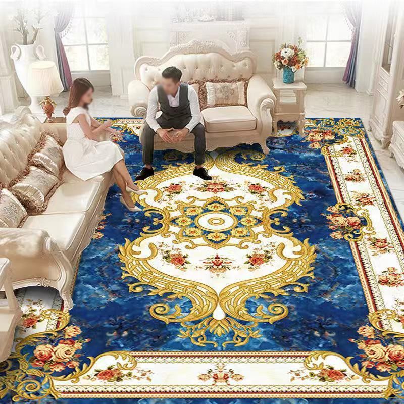 Vintage Wohnzimmer Teppich Anrique Muster Polyester Fläche Teppich Flecken widerstandsfähiger Teppich