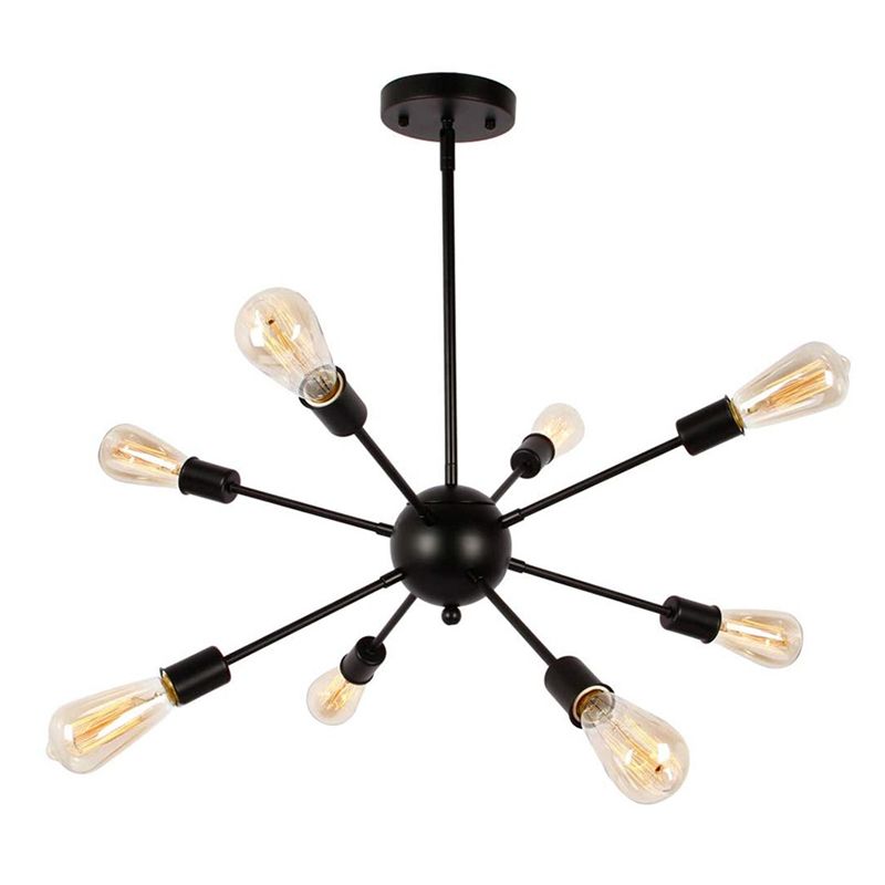 Molecular Scatter Chandelier Lighting Industrial Exposed Bulb Hanging Pendant Light for Living Room