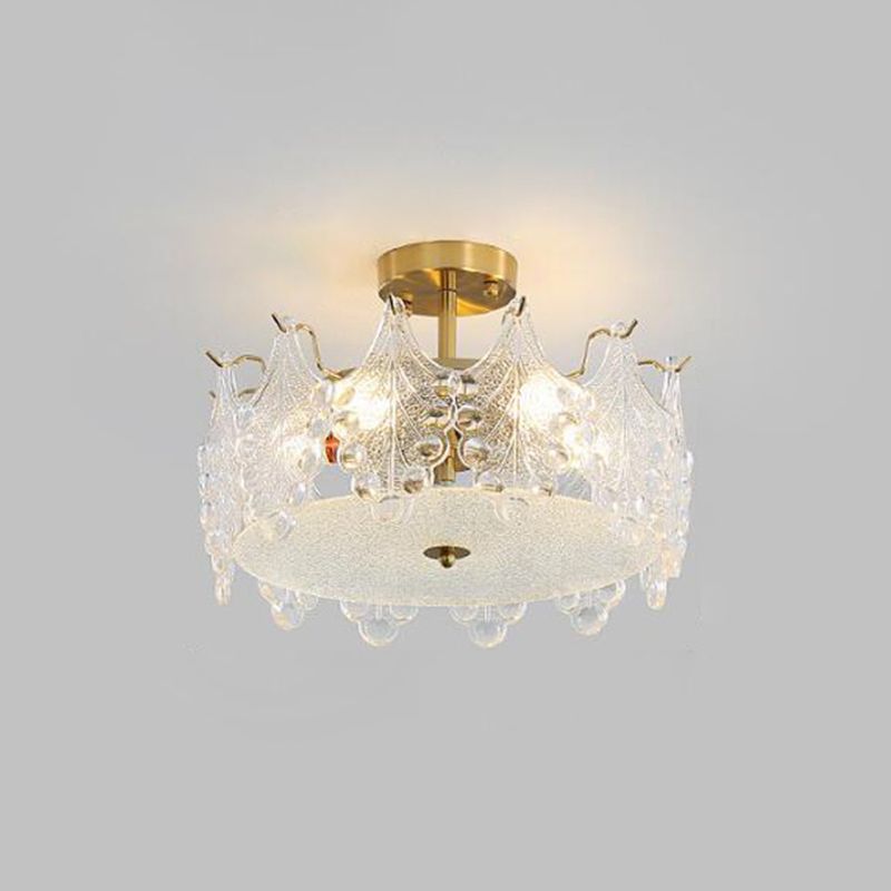 Nordic Glass Ceiling Light Creative Flush Mount Light Fixture for Bedroom