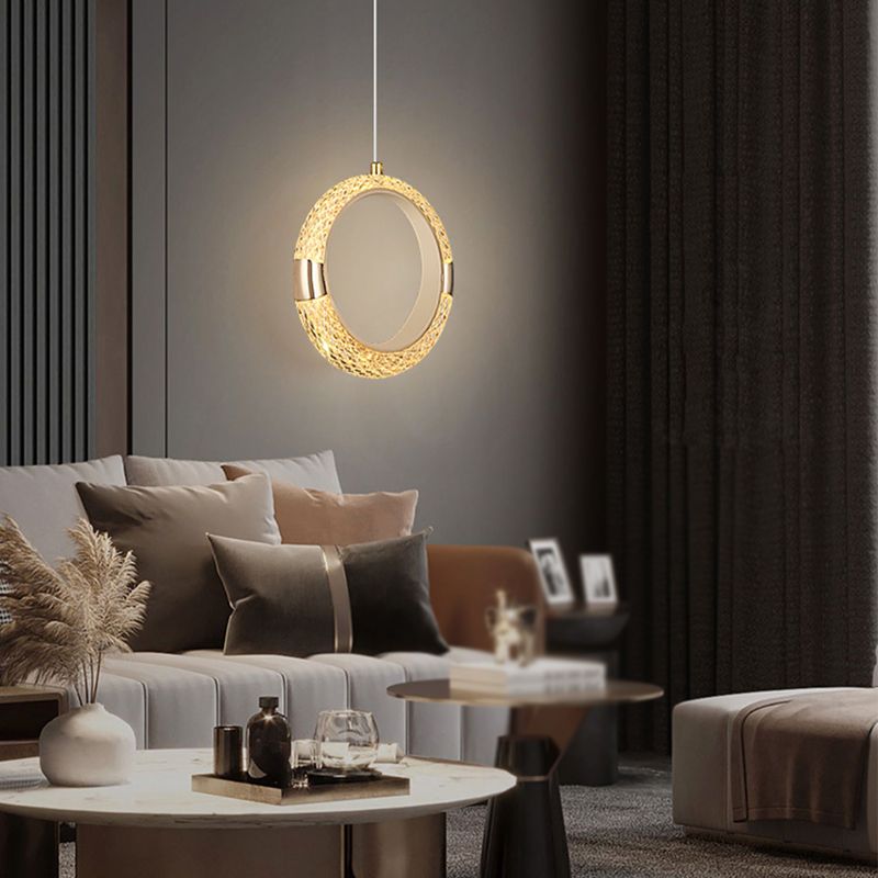 Circularity Shape Metal Pendant Lights Modern Style Hanging Lamps