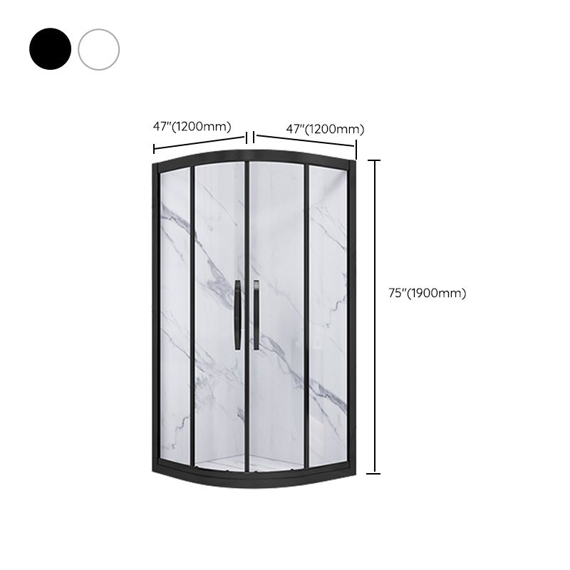 Clear Tempered Glass Shower Enclosure Double Sliding Shower Enclosure