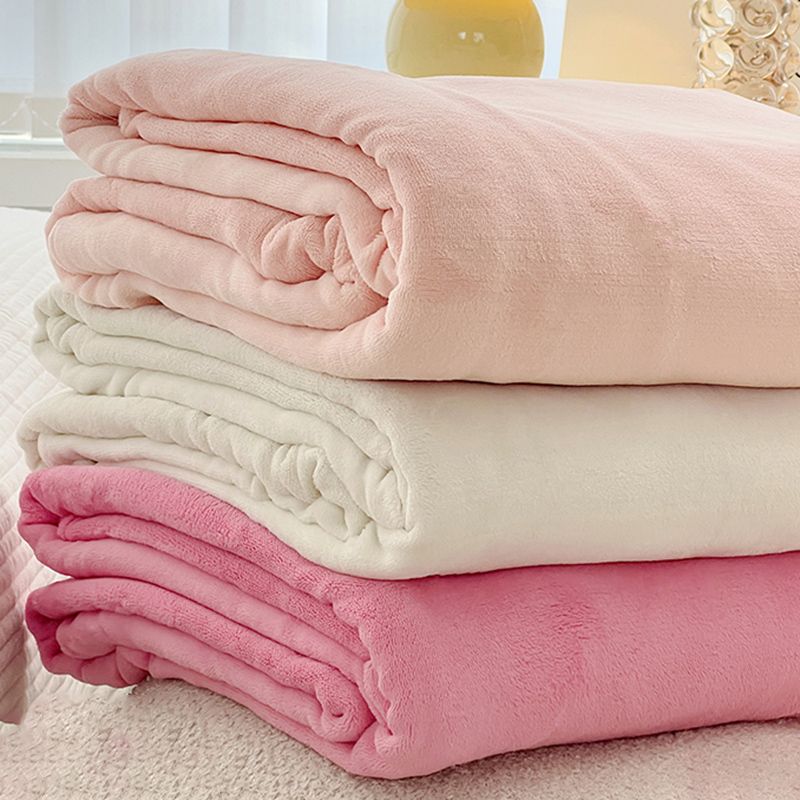 Sheet Sets Flannel Solid Color Wrinkle Resistant Super Soft Breathable Bed Sheet Set