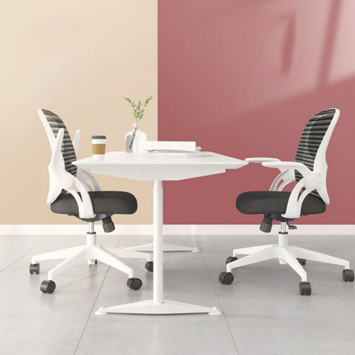 Removable Arms Office Chair Tilt Mechanism No Distressing Ergonomic Desk Chair with Wheels