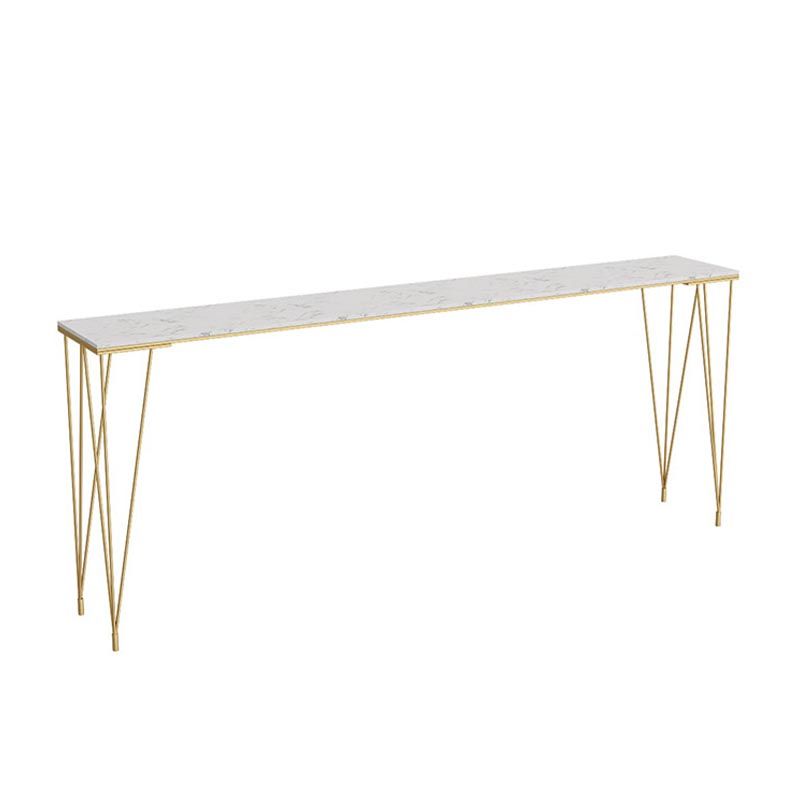 Nordic Glam Style Bar Counter Table Rectangle Stone Table for Kitchen