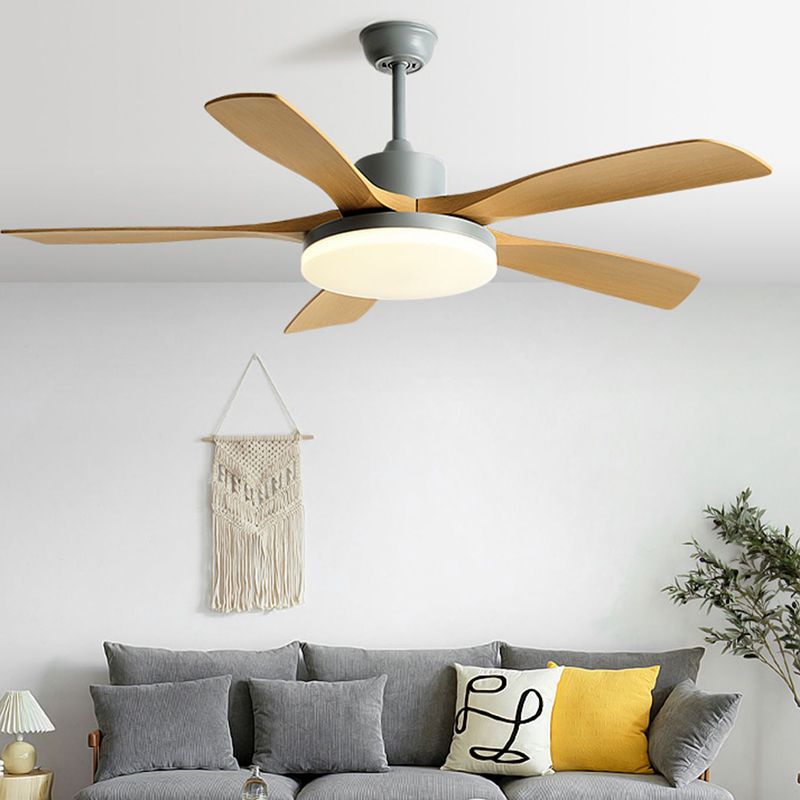 Acrylic Blade Fan Lighting Fixture Contemporary LED Ceiling Fan for Room