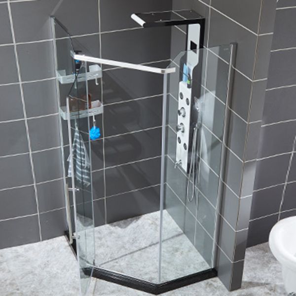 Neo-Angle Shower Kit Pivot Tempered Glass Corner Shower Kit with Fixed Panel