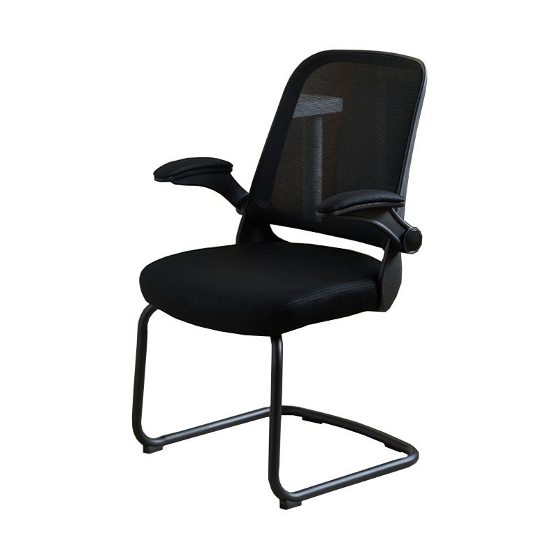 Modern Office Chair No Wheels Removable Arms Upholstered No Distressing Desk Chair