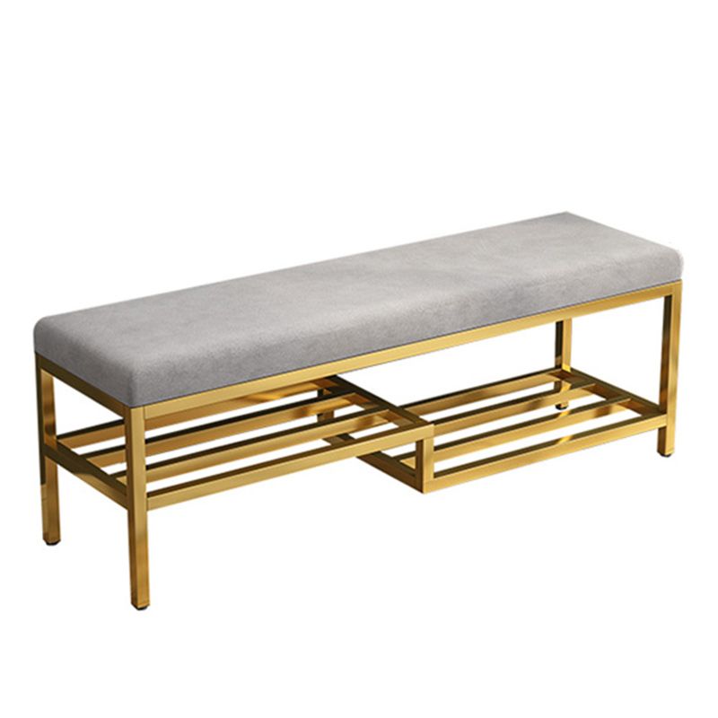 13.8" Wide Modern Seating Bench Rectangle Solid Color Entryway Bench with Storage