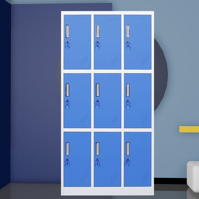 Matte Finish Cabinet with Metal Door Modern Hinged Door Wardrobe