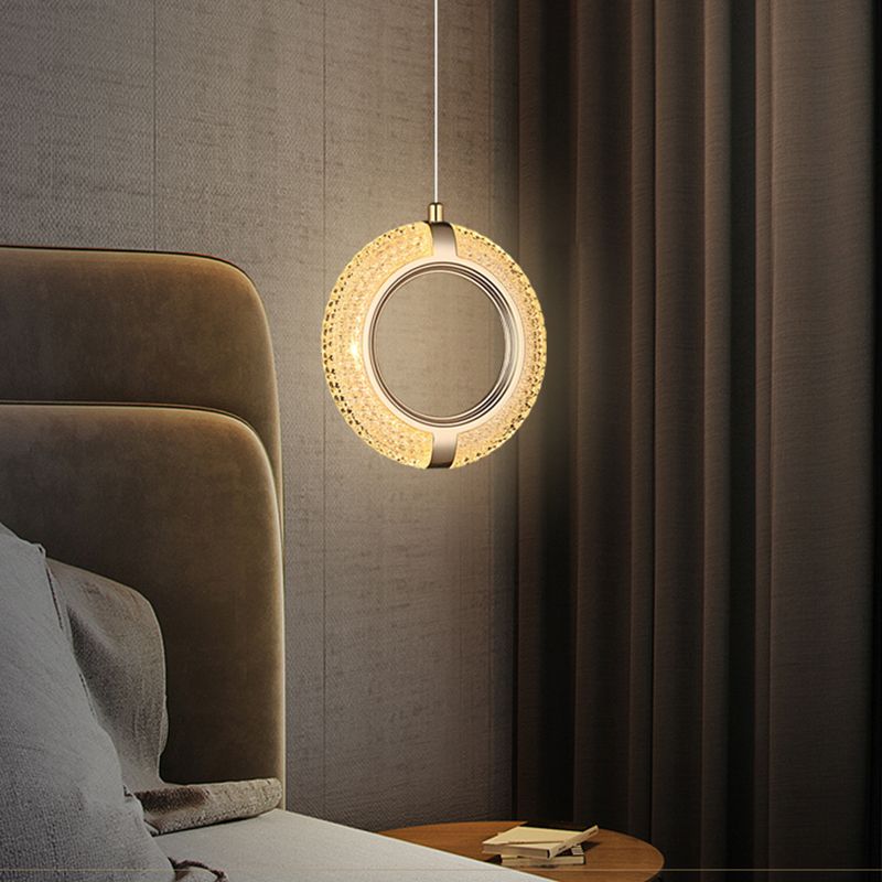 Circularity Shape Metal Pendant Lights Modern Style Hanging Lamps