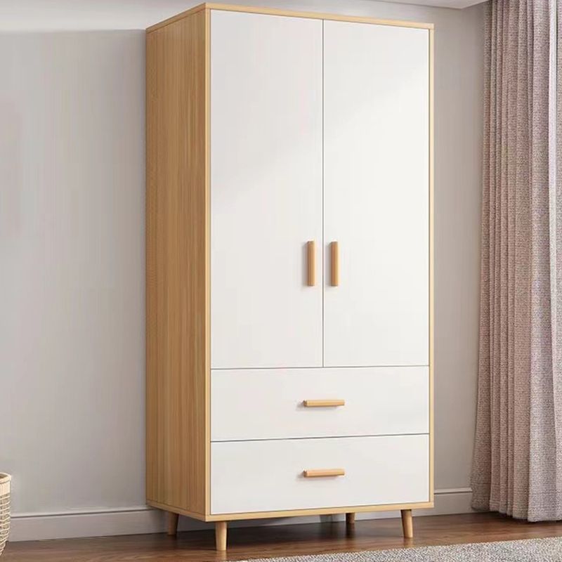 Manufactured Wood Kid's Wardrobe Modern Style Wardrobe Armoire with Garment Rod