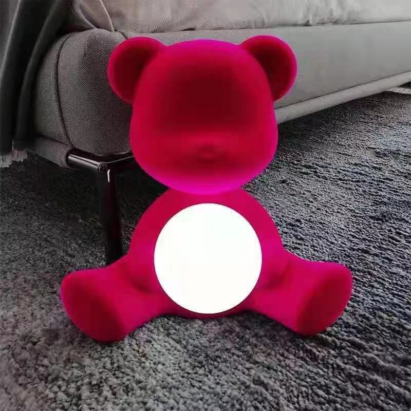 Nordic Style Little Bear Table Lamp Modern Style Glass Desk Lamp for Study Bedroom