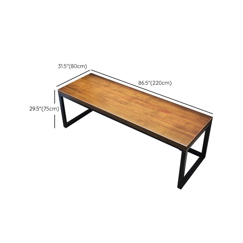 Modern 29.53" Tall Computer Desk Solid Wood Rectangular Gaming Desk