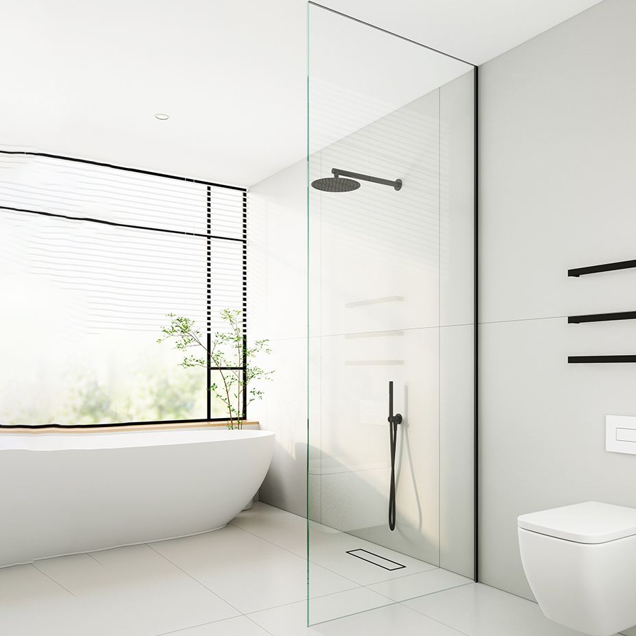 Modern Transparent Fixed Glass Panel Single Fixed Shower Screen