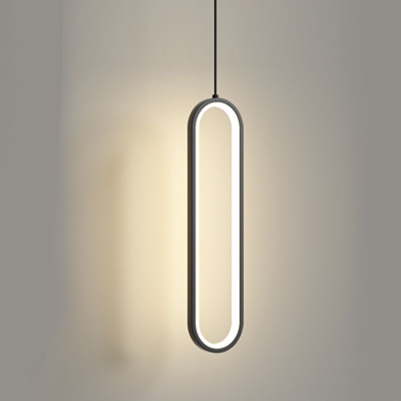 Linear Shape Hanging Lighting Modern Style Metal Multi Light Hanging Lamp for Bedside