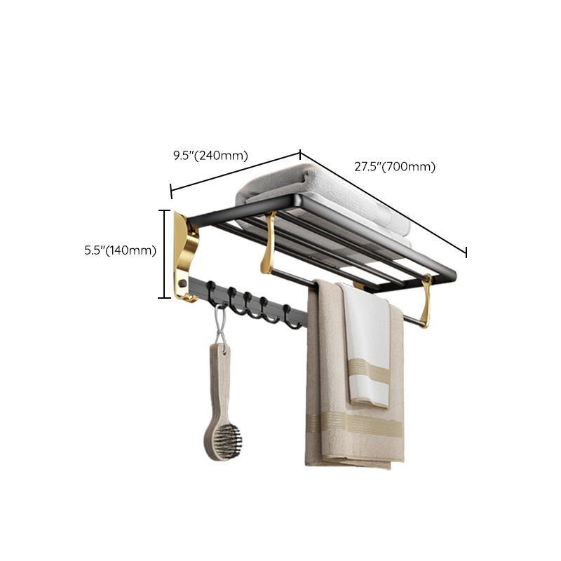 Contemporary Stainless Bathroom Accessory As Individual Or As a Set in Black and Gold