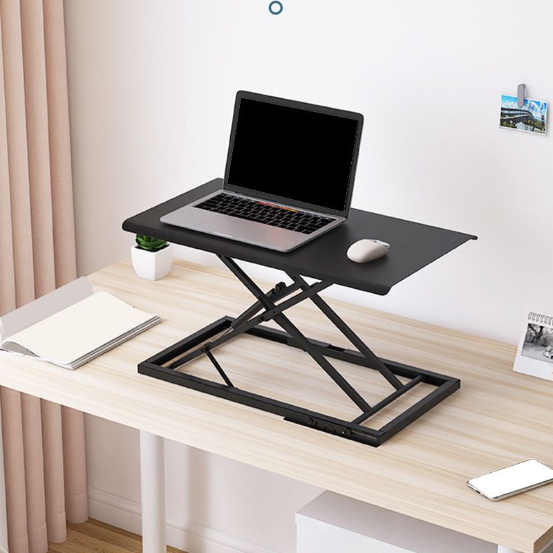 Rectangular Shaped Collapsible Laptop Table Wood Task Desk in Black/White