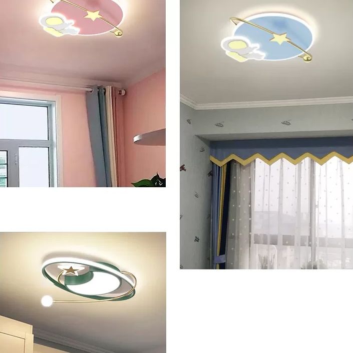 Creative Cartoon Surface Mounted Ceiling Light Kids Acrylic LED Flush Light for Bedroom