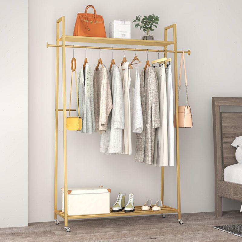 Modern Style Coat Rack Double Shelves Free Standing Hooks Design Coat Rack