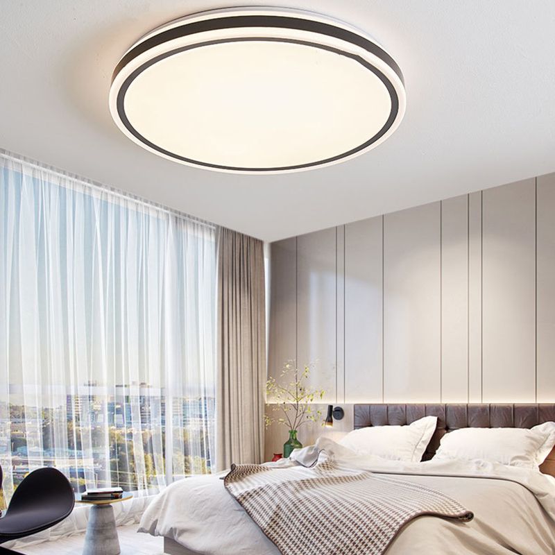 Circular Flush Mount Light Simplicity Metal Ceiling Light Fixture