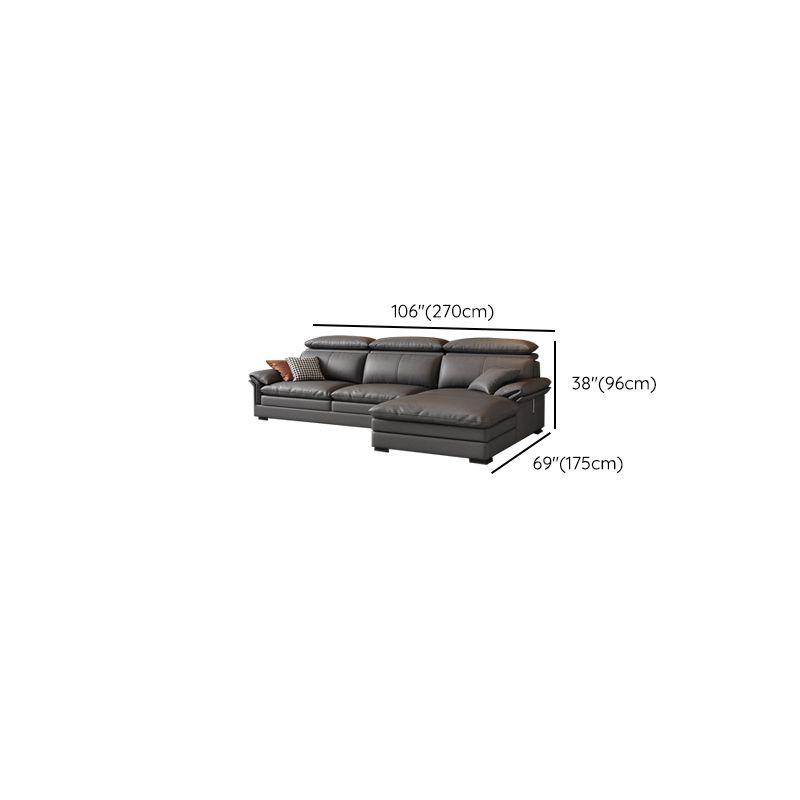 Pillow Top Arm Sectional Sofa Industrial 37.79" Tall Sectional