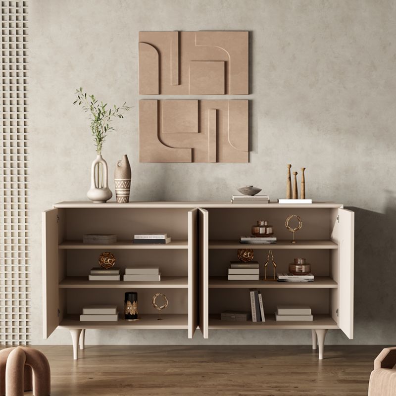 Contemporary Sideboard Cabinet Engineered Wood Sideboard Table with Doors for Living Room