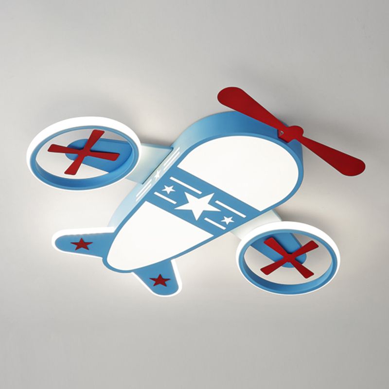 Modern Cartoon Style Iron Ceiling Light Plane Shape LED Ceiling Lamp for Children Room