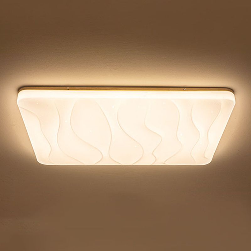 Modern Style Ceiling Light Simplicity Wooden LED Flush Mount Ceiling Lamp for Sitting Room