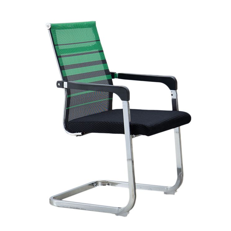 Modern Style Task Chair No Wheels Mesh Office Chair with Fixed Arms