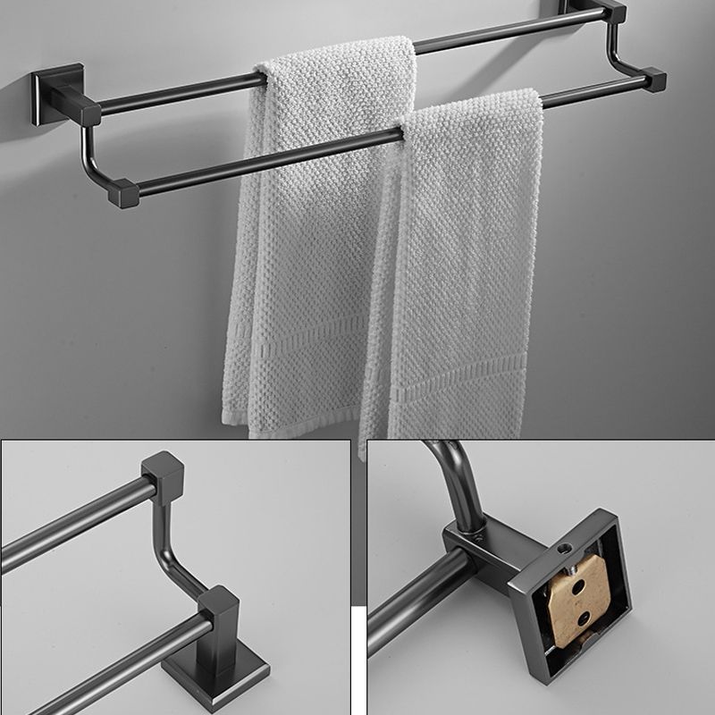 Traditional Brass Bathroom Accessory Set Grey Bath Accessory kit