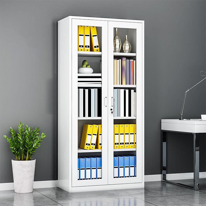 Modern Vertical File Cabinet Storage Shelves File Cabinet in White