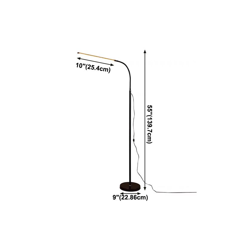 Linear 1 leichte Stehlampe zeitgenössische Metallstehlampen im Schwarz für Wohnzimmer