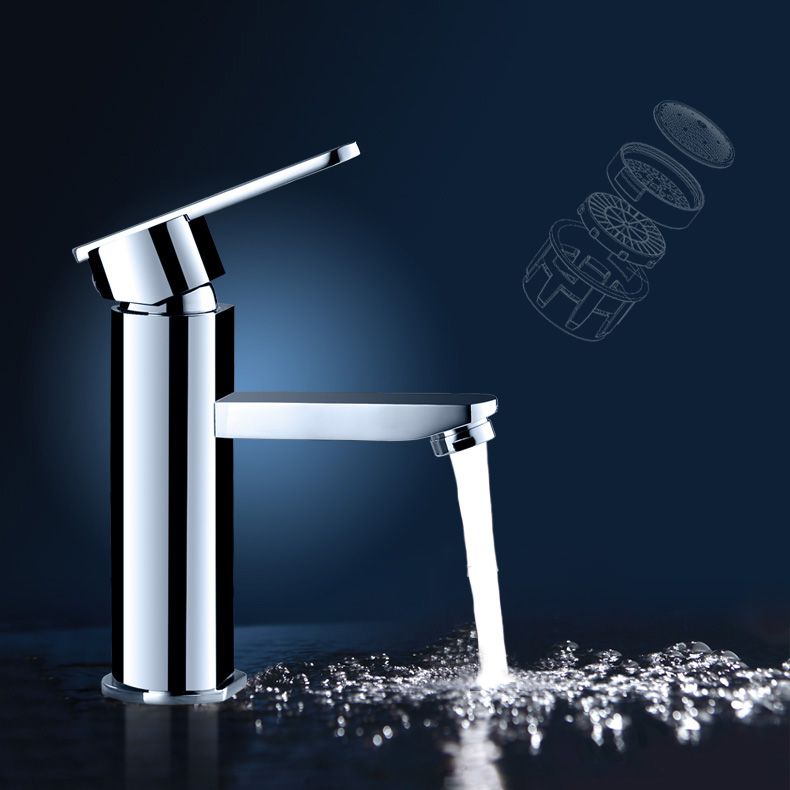 Bathroom Faucet Brass Lever Handle Single Hole Washroom Faucet