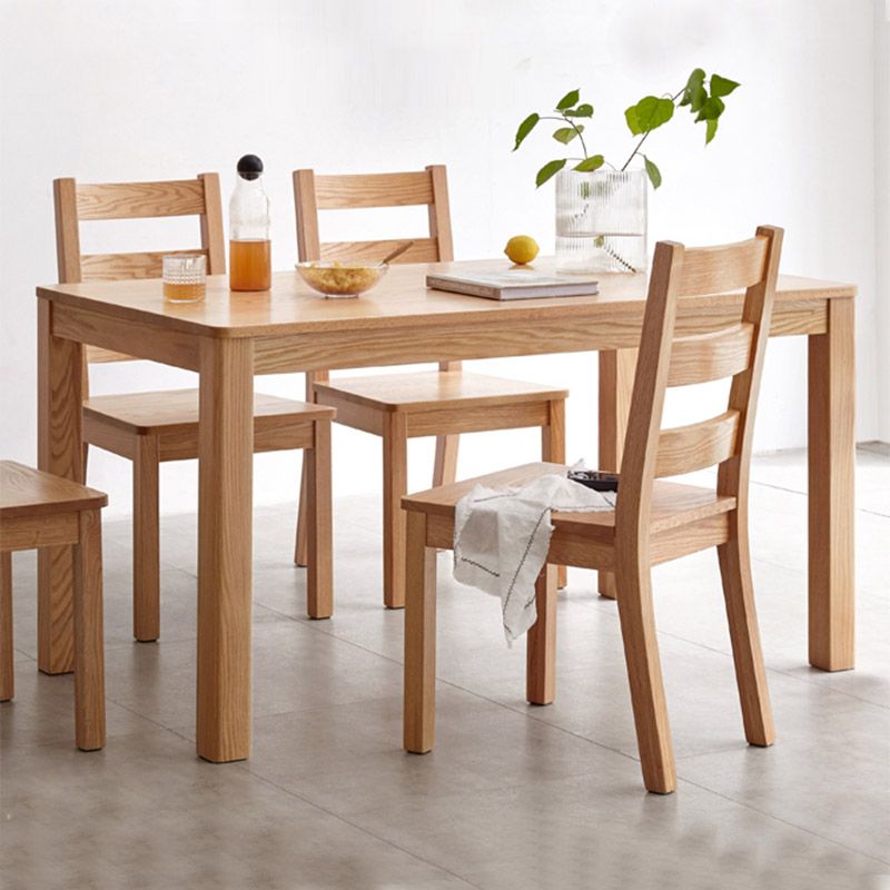 5/7 Pcs Solid Wood 4 Legs Standard Height Dinette Table with Chair