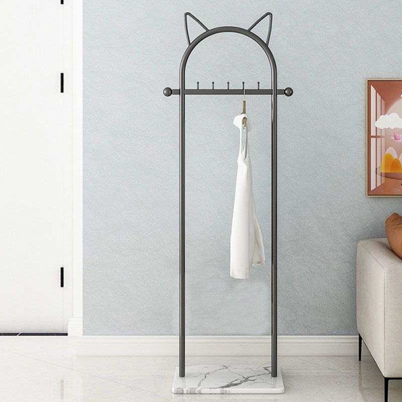 Contemporary Hall Stand Metal Hooks Included No Distressing Free Standing Rack Metal