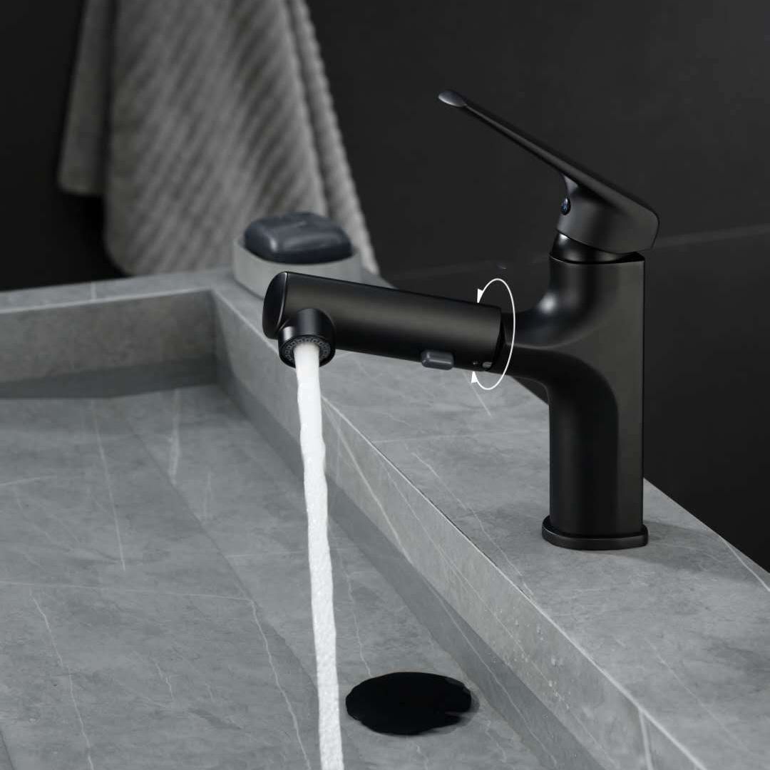 Single Handle Faucet Contemporary Vessel Sink Faucet with Lever Handle