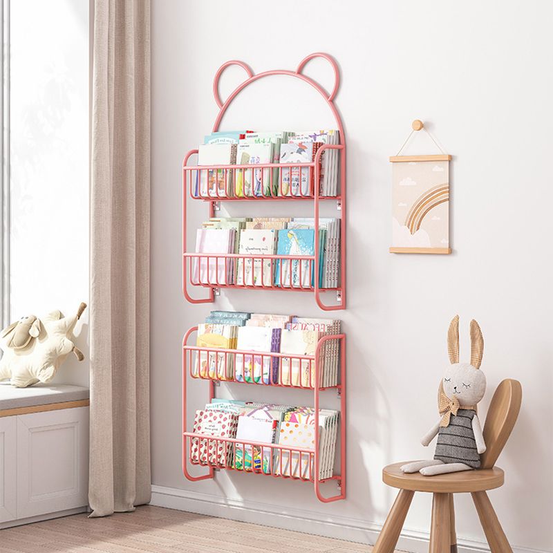 Contemporary Animals Book Shelf Metal Etagere Bookcase in Wall Mounted